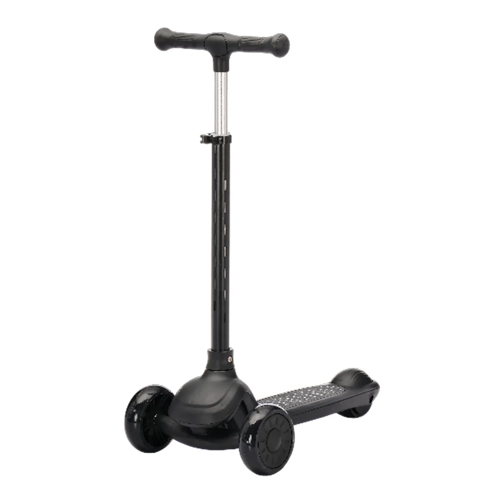 JSCY6026(3) Trotinetă pentru copii cu 3 roți luminoase, platformă și ghidon cu lumini, negru, RTM Scooter (43398) - imagine 1