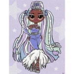 Pictură pe numere LOL Surprise O.M.G. Fashion Show Lady Braids, 30x40 cm, Ideyka (KHO6272)