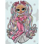 Pictură pe numere LOL Surprise O.M.G. Fashion Show Twist Queen, 30x40 cm, Ideyka (KHO6274)