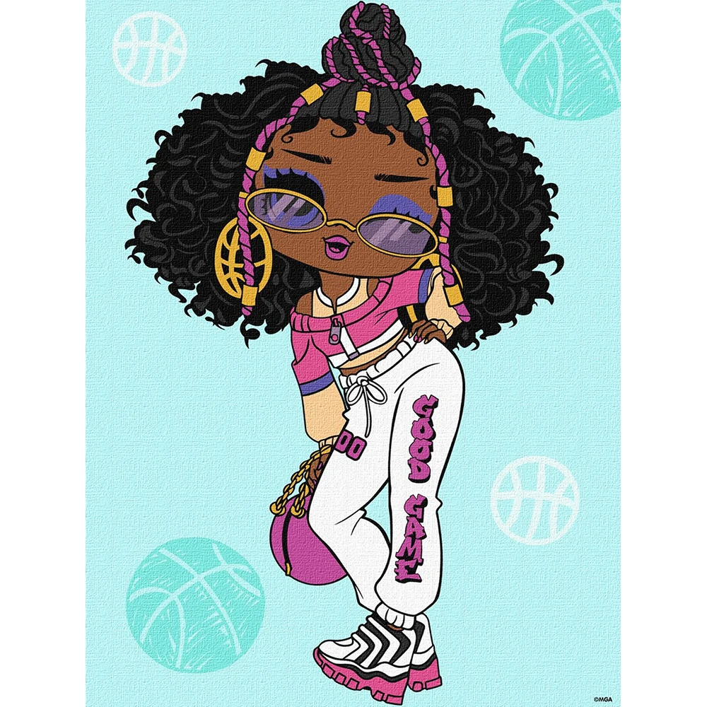 6285 Pictură pe numere LOL Surprise Tweens Hoops Cutie, 30x40 cm, Ideyka (KHO6285) - imagine 1