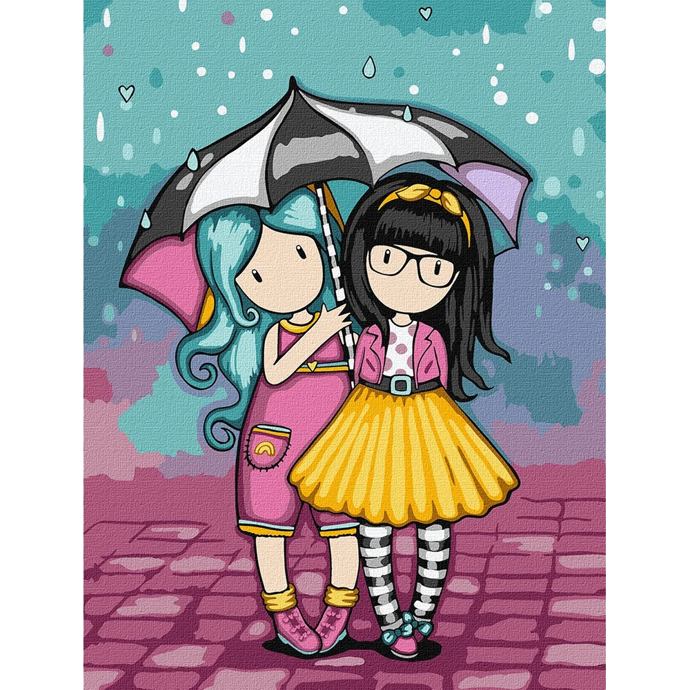 8586 Pictură pe numere Privește – Fii bun, 30x40 cm, Ideyka (KHO8586) - imagine 1