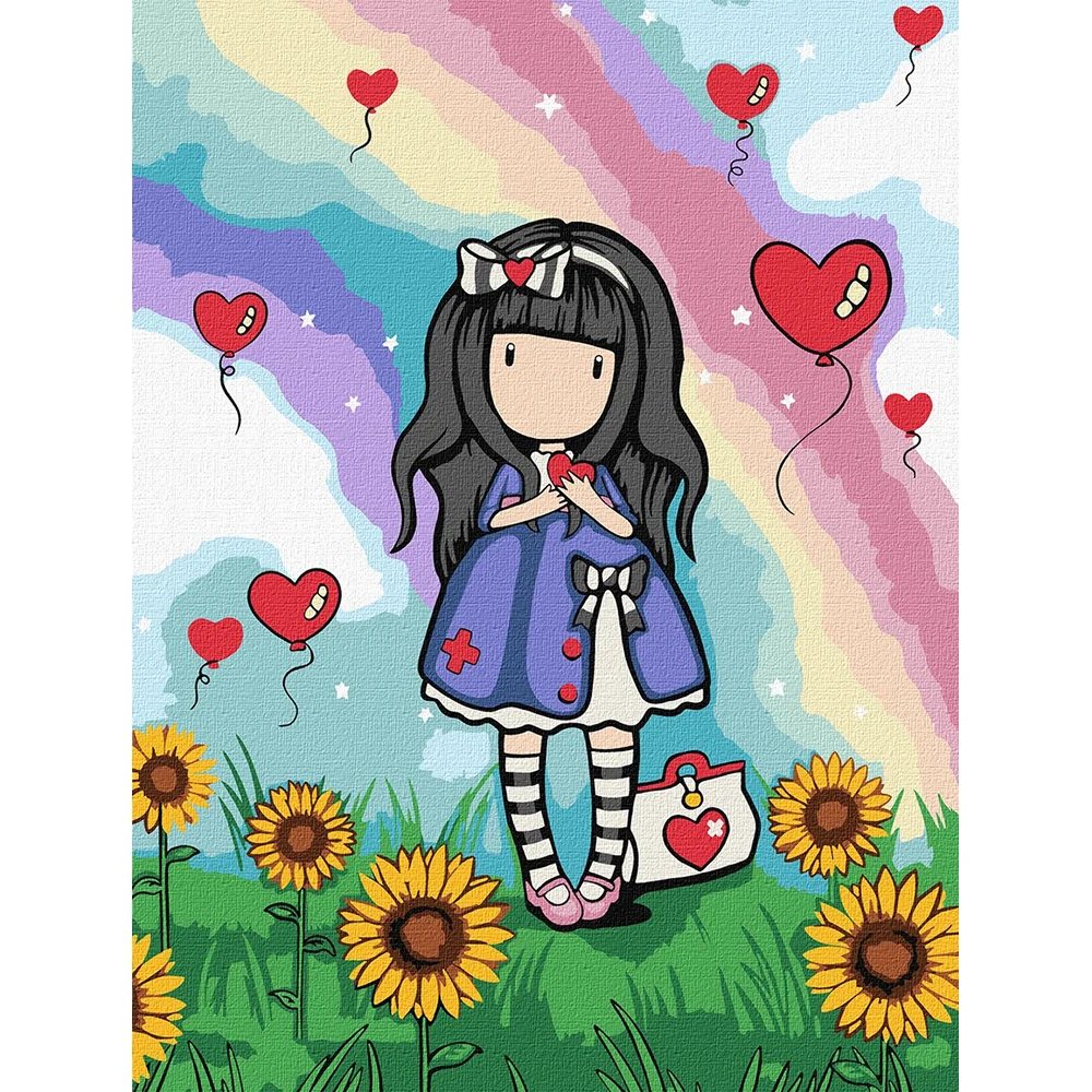 8587 Pictură pe numere Fii bun cu tine, 30x40 cm, Ideyka (KHO8587) - imagine 1