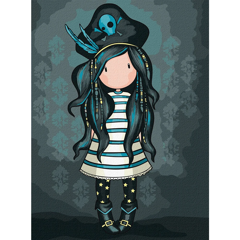 8679 Pictură pe numere Perla neagră, 30x40 cm, Ideyka (KHO8679) - imagine 1