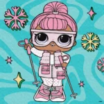 Pictură pe numere LOL Surprise Winter Chill Snow Bunny, 25x25 cm, Ideyka (KHO1325)