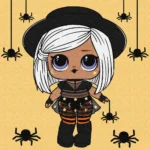 Pictură pe numere LOL Surprise Witchay Babay, 25x25 cm, Ideyka (KHO1333)