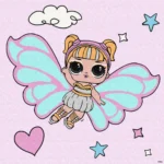 Pictură pe numere, LOL Surprise O.M.G. Fairies Skystarling, 40x40 cm, Ideyka (KHO1092)