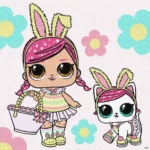 Pictură pe numere, LOL Surprise Spring Bling Hops cu Kittea, 40x40 cm, Ideyka (KHO1102)