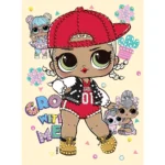 Mozaic cu diamante parțial, LOL Surprise SWAG, 15x20 cm, Ideyka (AML1196)
