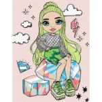 Pictură pe numere Rainbow High Jade Hunter, 30x40 cm, Ideyka (KHO1237)