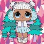 Pictură pe numere LOL Surprise Winter Chill Snow Angel, 25x25 cm, Ideyka (KHO1318)