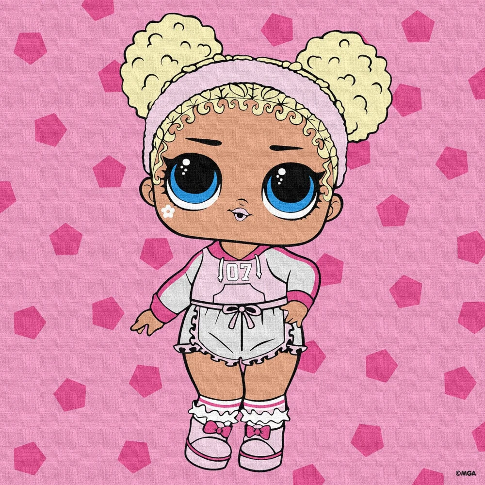 pictura-pe-numere Pictură pe numere LOL Surprise Game On Flower Child, 25x25 cm, Ideyka (KHO1320) - imagine 1