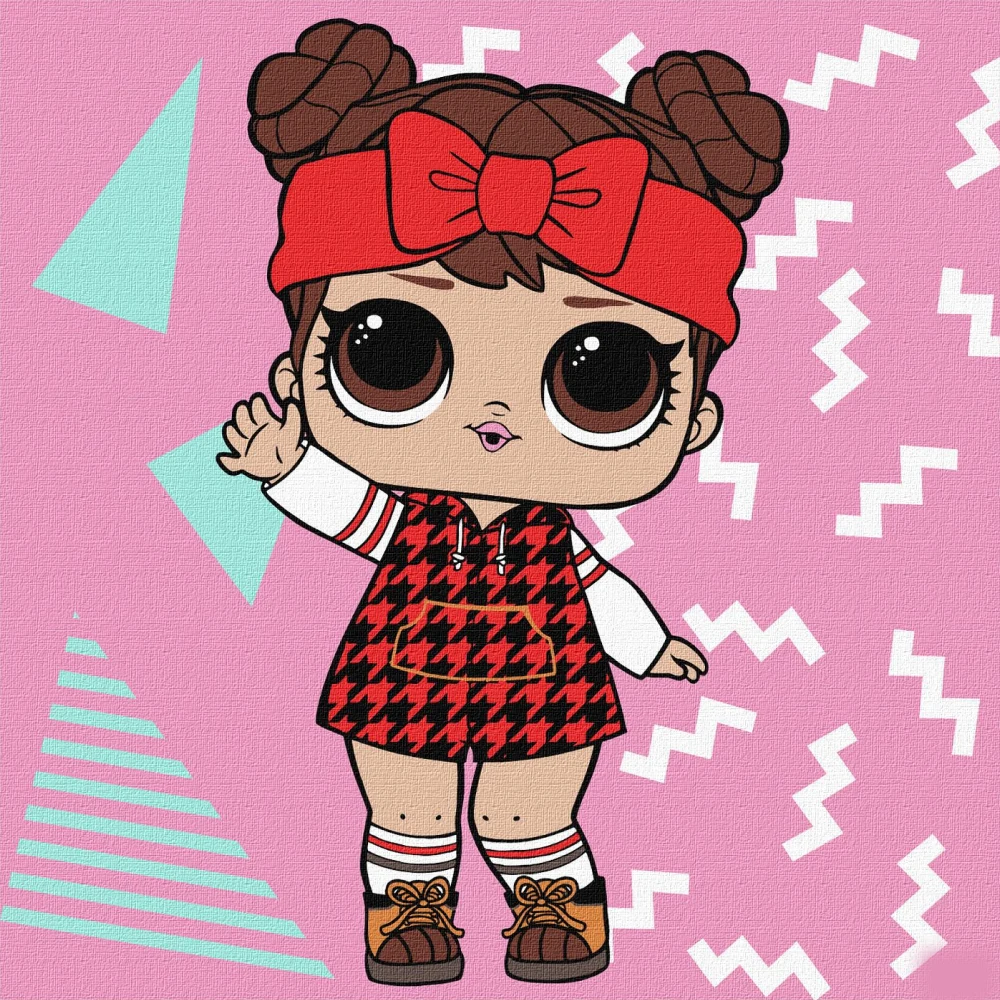 pictura-pe-numere Pictură pe numere LOL Surprise Winter Chill 12, 25x25 cm, Ideyka (KHO1334) - imagine 1