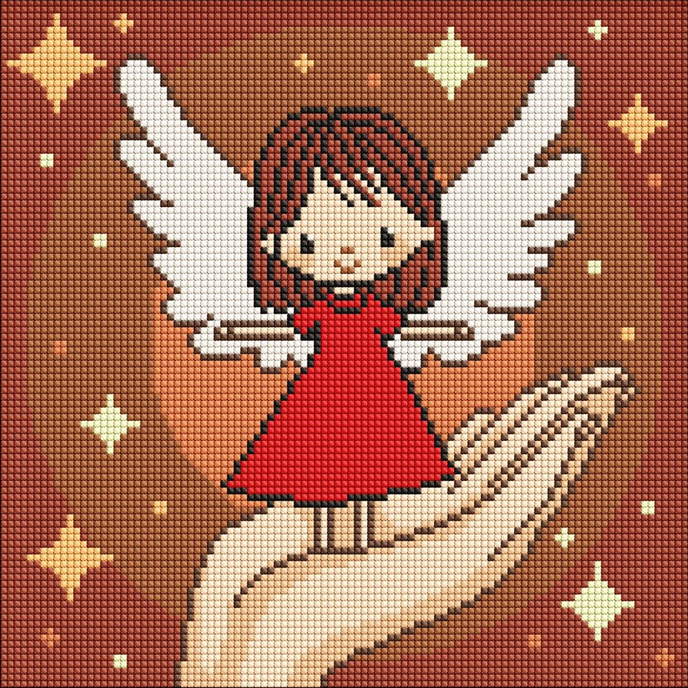 AM8197 Mozaic cu diamante Îngeraș, 30x30 cm, Ideyka (AMO8197) - imagine 1