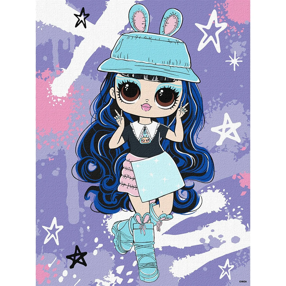 KHO1213 Pictură pe numere LOL Surprise Tweens Skate Dance Aya Cherry, 30x40 cm, Ideyka (KHO1213) - imagine 1