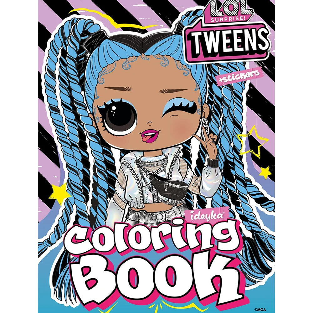 LCB28 Carte de colorat cu autocolante și activități L.O.L. Tweens Skate Dance, Ideyka (LCB28) - imagine 1