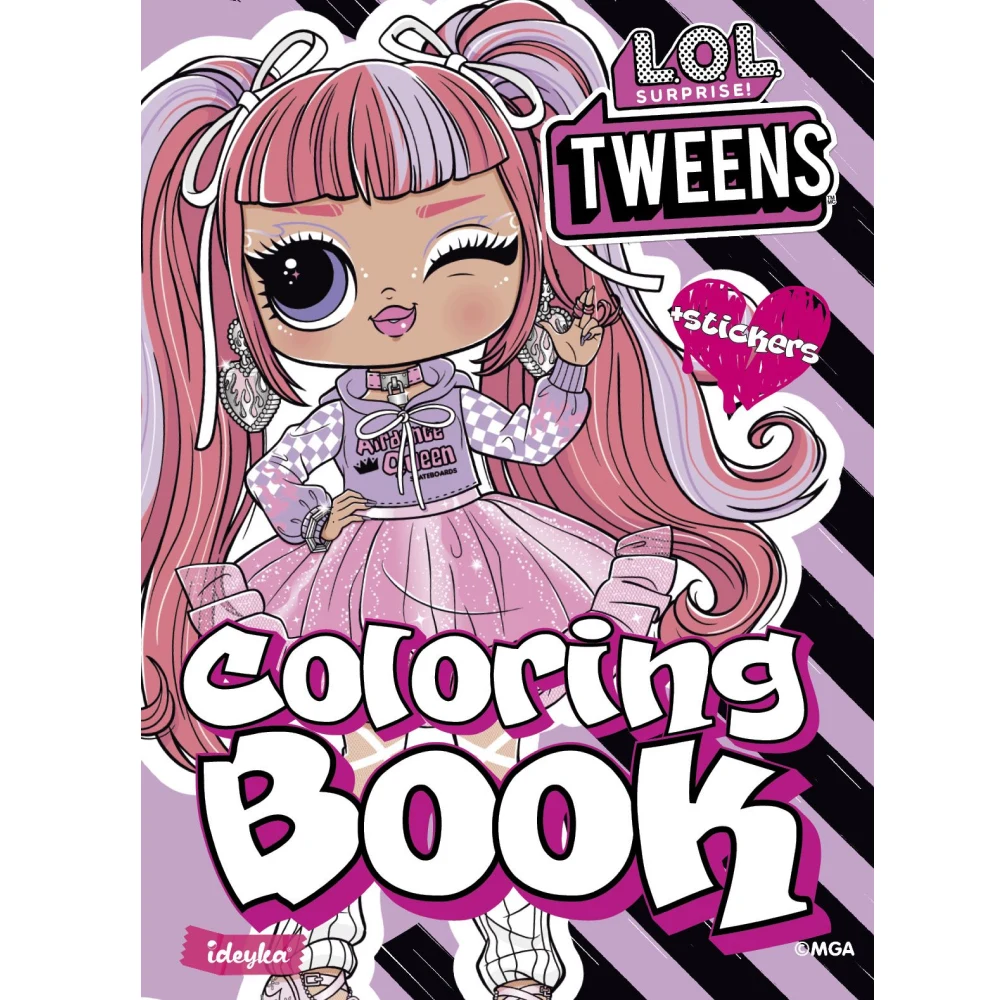 LCB9 Carte de colorat cu autocolante și activități L.O.L. Tweens Ali Dance, Ideyka (LCB9) - imagine 1